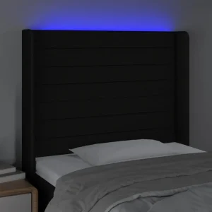 VidaXL Tête De Lit à LED Noir 83x16x118/128 Cm Tissu magasin pour 11