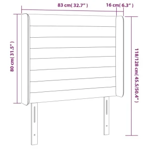 VidaXL Tête De Lit à LED Noir 83x16x118/128 Cm Tissu magasin pour 15