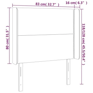 VidaXL Tête De Lit à LED Noir 83x16x118/128 Cm Tissu Acheter Maintenant 15