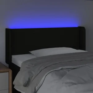 mode pas cher VidaXL Tête De Lit à LED Noir 83x16x78/88 Cm Tissu 11