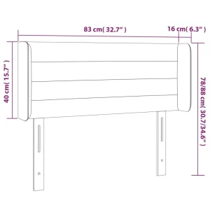 VidaXL Tête De Lit à LED Noir 83x16x78/88 Cm Velours outlet 15