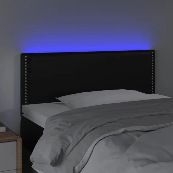 grande popularité VidaXL Tête De Lit à LED Noir 90x5x78/88 Cm Similicuir 3