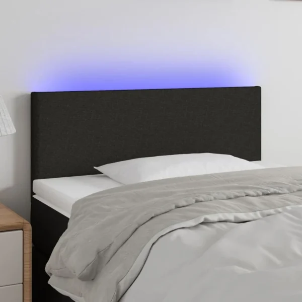 VidaXL Tête De Lit à LED Noir 90x5x78/88 Cm Tissu pas cher marque 1