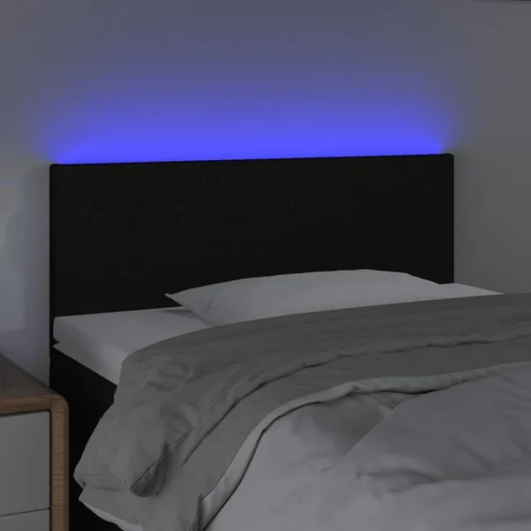 VidaXL Tête De Lit à LED Noir 90x5x78/88 Cm Tissu pas cher marque 3