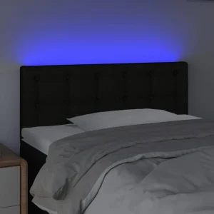aux meilleurs prix VidaXL Tête De Lit à LED Noir 90x5x78/88 Cm Tissu 9