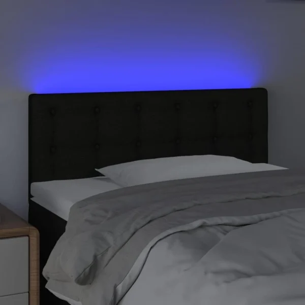 aux meilleurs prix VidaXL Tête De Lit à LED Noir 90x5x78/88 Cm Tissu 3