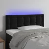 vente luxe pas cher VidaXL Tête De Lit à LED Noir 90x5x78/88 Cm Velours 14
