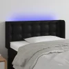 en ligne VidaXL Tête De Lit à LED Noir 93x16x78/88 Cm Similicuir 17