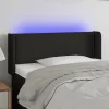 grande marque pas cher VidaXL Tête De Lit à LED Noir 93x16x78/88 Cm Tissu 17