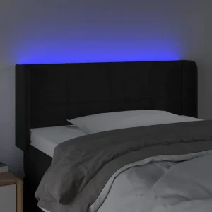 VidaXL Tête De Lit à LED Noir 93x16x78/88 Cm Velours se précipiter pour acheter 11