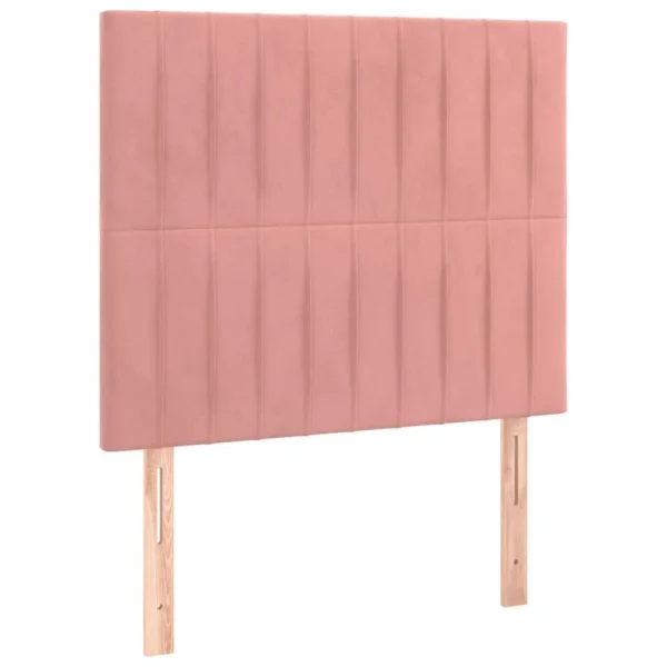De Qualité VidaXL Tête De Lit à LED Rose 100x5x118/128 Cm Velours 4