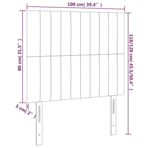 De Qualité VidaXL Tête De Lit à LED Rose 100x5x118/128 Cm Velours 15