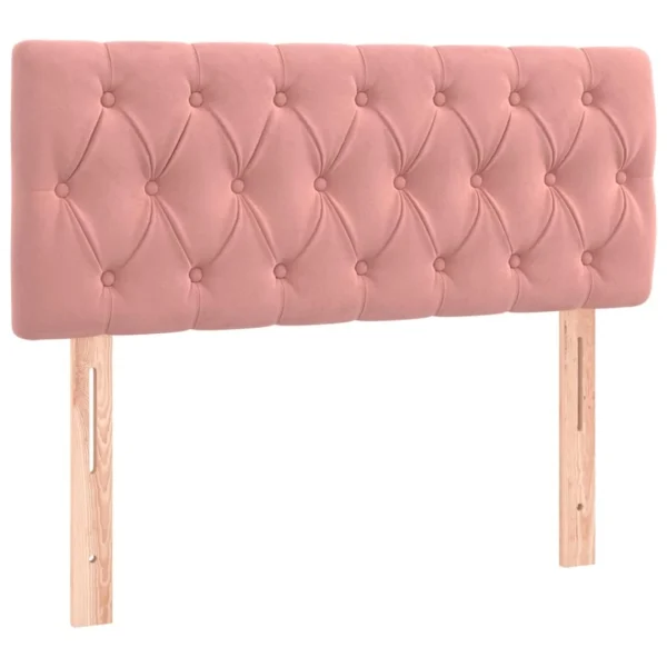 VidaXL Tête De Lit à LED Rose 100x7x78/88 Cm Velours en solde 4