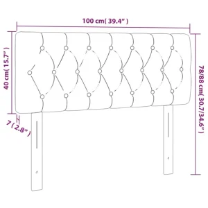 VidaXL Tête De Lit à LED Rose 100x7x78/88 Cm Velours en solde 15
