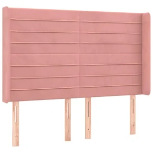styles dernier cri VidaXL Tête De Lit à LED Rose 147x16x118/128 Cm Velours 9