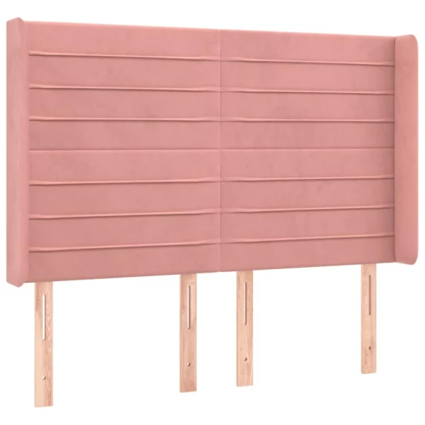 styles dernier cri VidaXL Tête De Lit à LED Rose 147x16x118/128 Cm Velours 3
