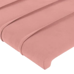 styles dernier cri VidaXL Tête De Lit à LED Rose 147x16x118/128 Cm Velours 15