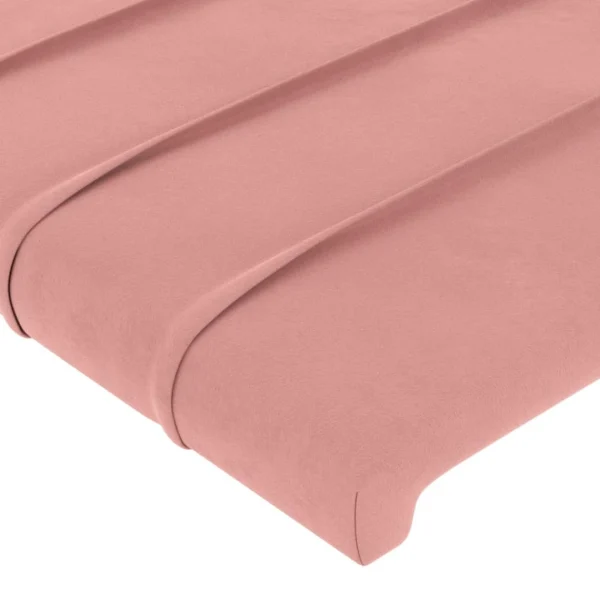 styles dernier cri VidaXL Tête De Lit à LED Rose 147x16x118/128 Cm Velours 6