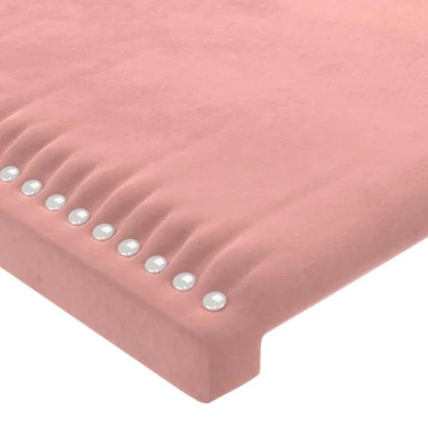 en ligne VidaXL Tête De Lit à LED Rose 200x5x118/128 Cm Velours 5
