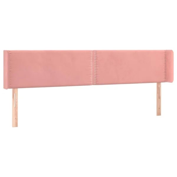 site pas cher VidaXL Tête De Lit à LED Rose 203x16x78/88 Cm Velours 3