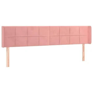 VidaXL Tête De Lit à LED Rose 203x16x78/88 Cm Velours Dernières Nouveautés 9