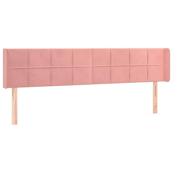 VidaXL Tête De Lit à LED Rose 203x16x78/88 Cm Velours Dernières Nouveautés 3