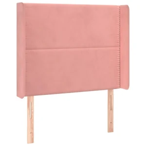 france VidaXL Tête De Lit à LED Rose 83x16x118/128 Cm Velours 9