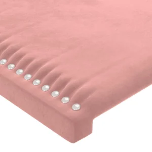 france VidaXL Tête De Lit à LED Rose 83x16x118/128 Cm Velours 13