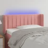 VidaXL Tête De Lit à LED Rose 93x16x78/88 Cm Velours Livraison Standard/Rapide 17