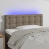 VidaXL Tête De Lit à LED Taupe 100x5x78/88 Cm Tissu en solde 17
