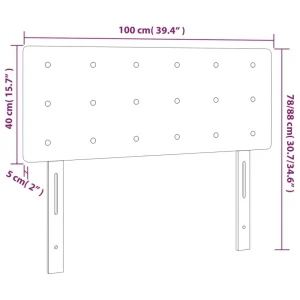 VidaXL Tête De Lit à LED Taupe 100x5x78/88 Cm Tissu en solde 15
