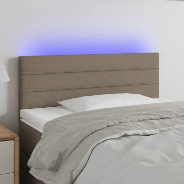 exclusivement disponibles VidaXL Tête De Lit à LED Taupe 100x5x78/88 Cm Tissu 1