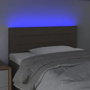 exclusivement disponibles VidaXL Tête De Lit à LED Taupe 100x5x78/88 Cm Tissu 9