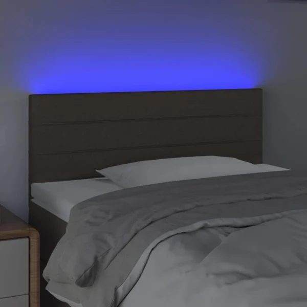 exclusivement disponibles VidaXL Tête De Lit à LED Taupe 100x5x78/88 Cm Tissu 3