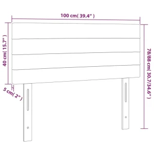 exclusivement disponibles VidaXL Tête De Lit à LED Taupe 100x5x78/88 Cm Tissu 15