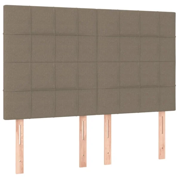 site pas cher VidaXL Tête De Lit à LED Taupe 144x5x118/128 Cm Tissu 4