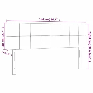 VidaXL Tête De Lit à LED Taupe 144x5x78/88 Cm Tissu le grand escompte 15