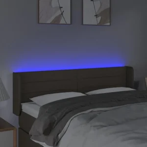 boutique VidaXL Tête De Lit à LED Taupe 147x16x78/88 Cm Tissu 11