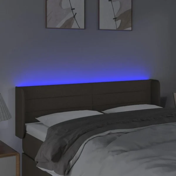boutique VidaXL Tête De Lit à LED Taupe 147x16x78/88 Cm Tissu 4