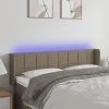 VidaXL Tête De Lit à LED Taupe 147x16x78/88 Cm Tissu De super promotions disponibles 17