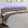 prix abordable VidaXL Tête De Lit à LED Taupe 200x5x78/88 Cm Tissu 14