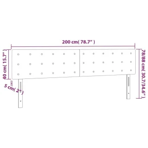 prix abordable VidaXL Tête De Lit à LED Taupe 200x5x78/88 Cm Tissu 15