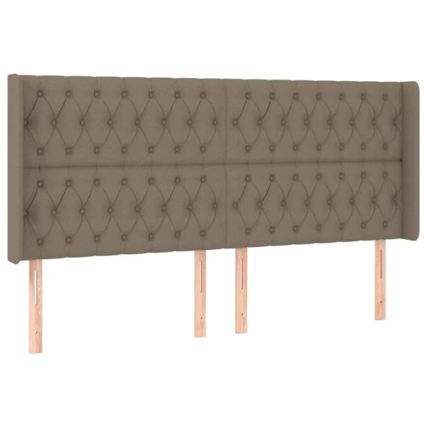 VidaXL Tête De Lit à LED Taupe 203x16x118/128 Cm Tissu Officielle 3