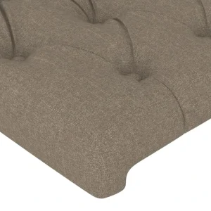 VidaXL Tête De Lit à LED Taupe 203x16x118/128 Cm Tissu Officielle 13