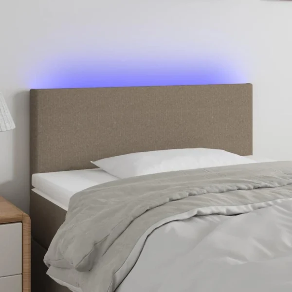 grossiste en ligne VidaXL Tête De Lit à LED Taupe 80x5x78/88 Cm Tissu 1
