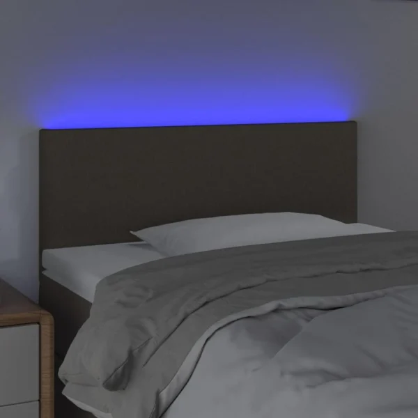 grossiste en ligne VidaXL Tête De Lit à LED Taupe 80x5x78/88 Cm Tissu 3