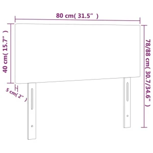 grossiste en ligne VidaXL Tête De Lit à LED Taupe 80x5x78/88 Cm Tissu 15