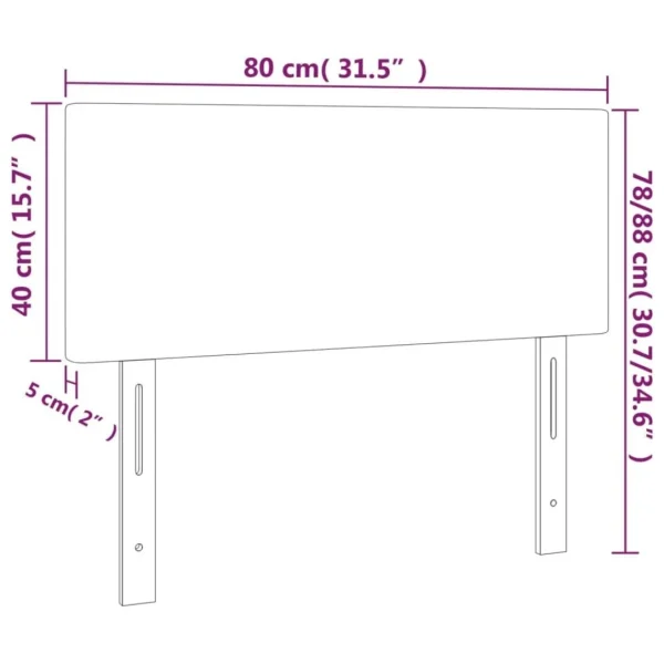 grossiste en ligne VidaXL Tête De Lit à LED Taupe 80x5x78/88 Cm Tissu 6