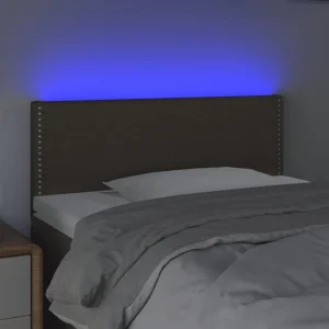 Pas Cher soldes France VidaXL Tête De Lit à LED Taupe 80x5x78/88 Cm Tissu 9