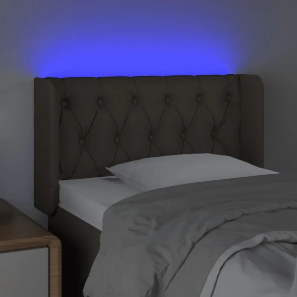 magasin en ligne VidaXL Tête De Lit à LED Taupe 83x16x78/88 Cm Tissu 4
